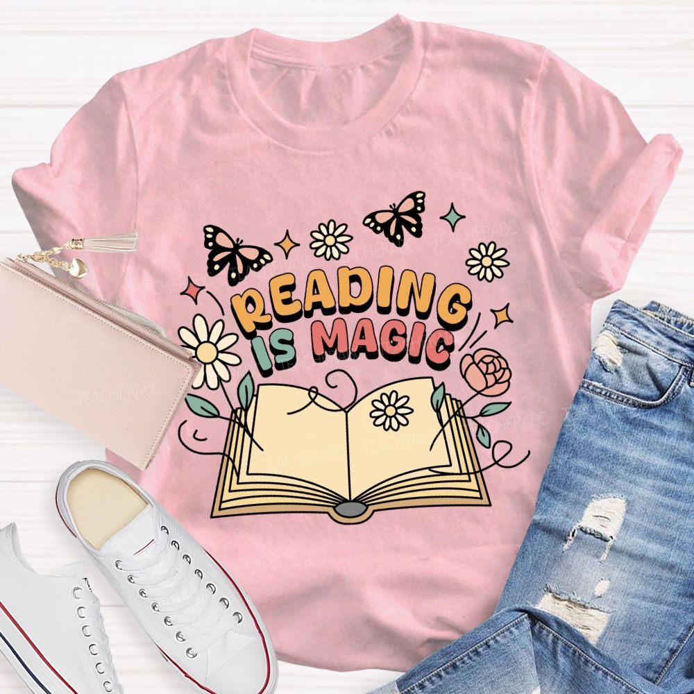 Reading Is Magic Teacher T-shirt