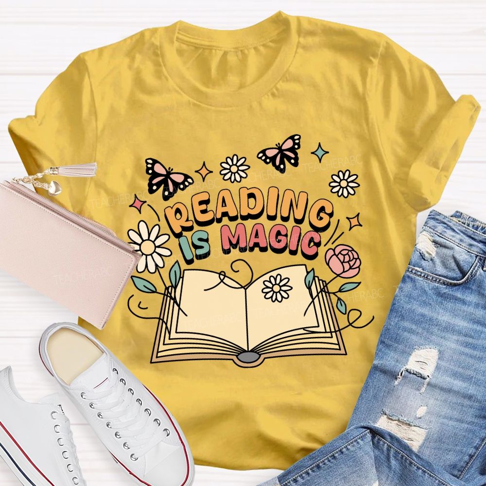 Reading Is Magic Teacher T-shirt