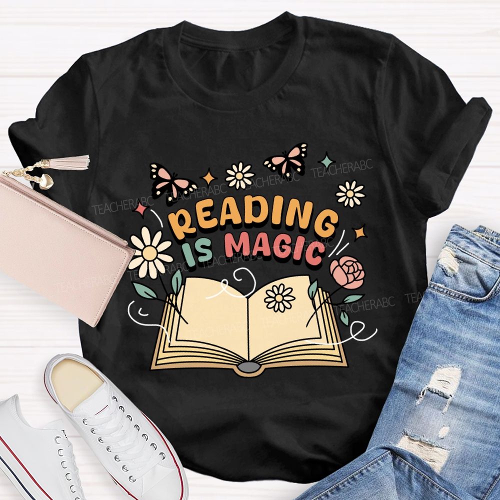 Reading Is Magic Teacher T-shirt
