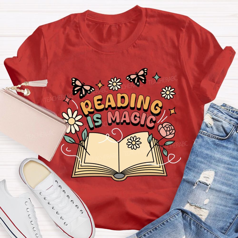 Reading Is Magic Teacher T-shirt