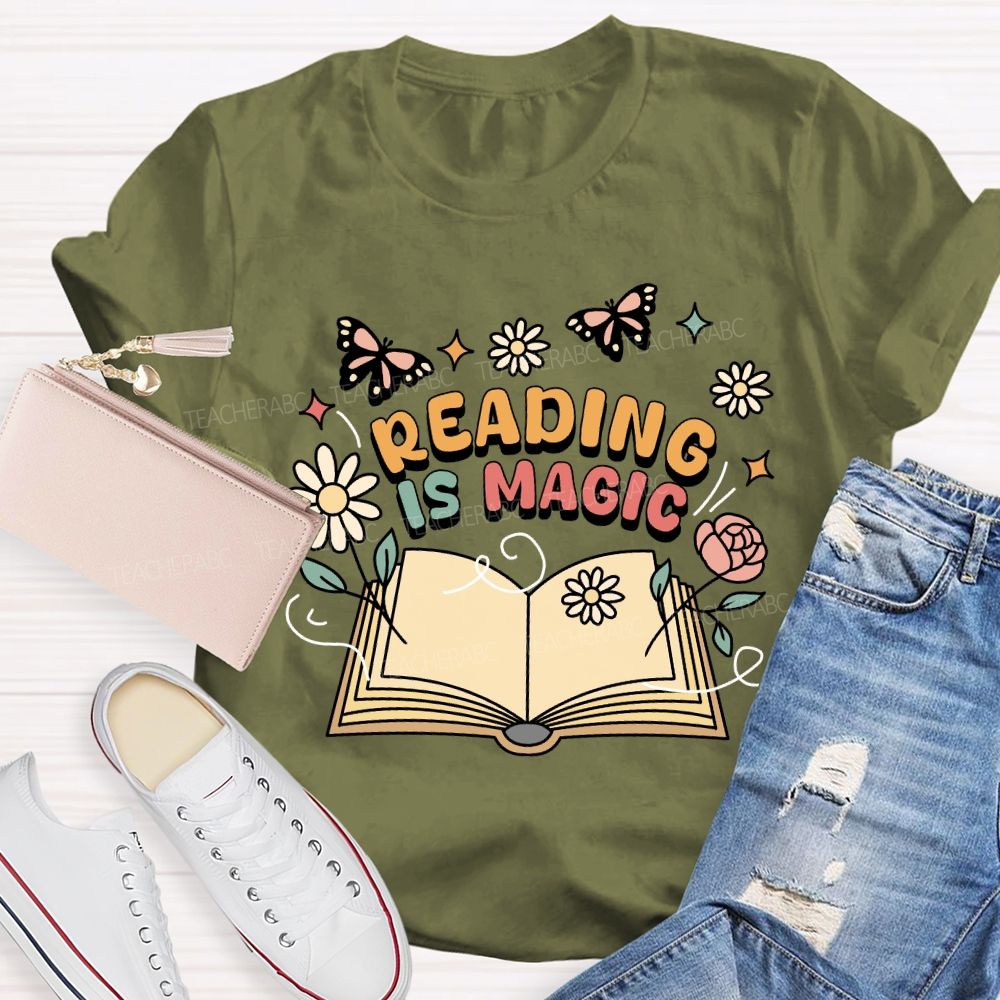 Reading Is Magic Teacher T-shirt