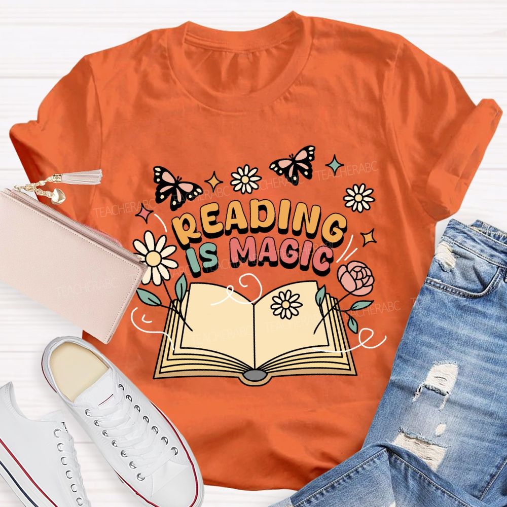 Reading Is Magic Teacher T-shirt