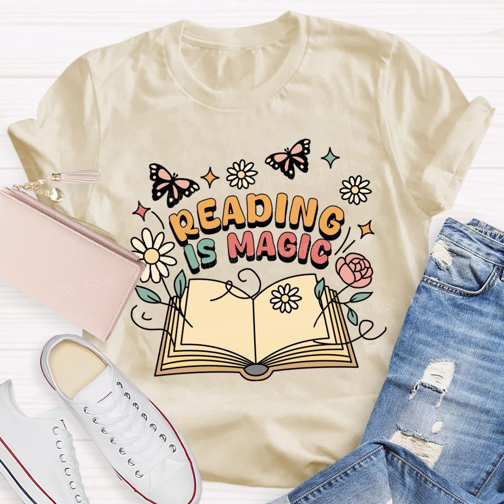 Reading Is Magic Teacher T-shirt
