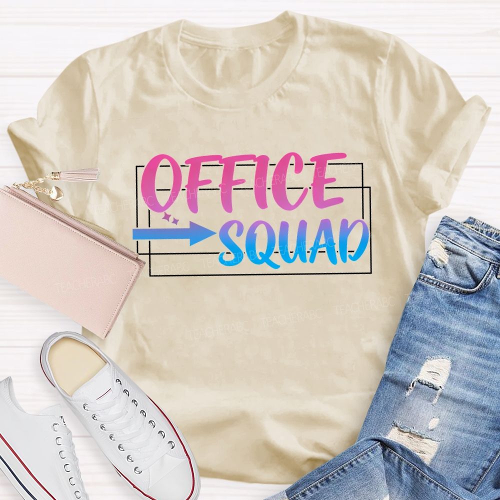 Office Squad Square Teacher T-Shirt