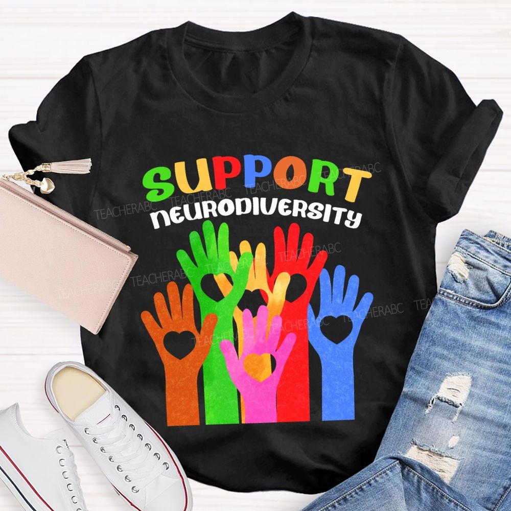 Support Neurodiversity Teacher T-shirt