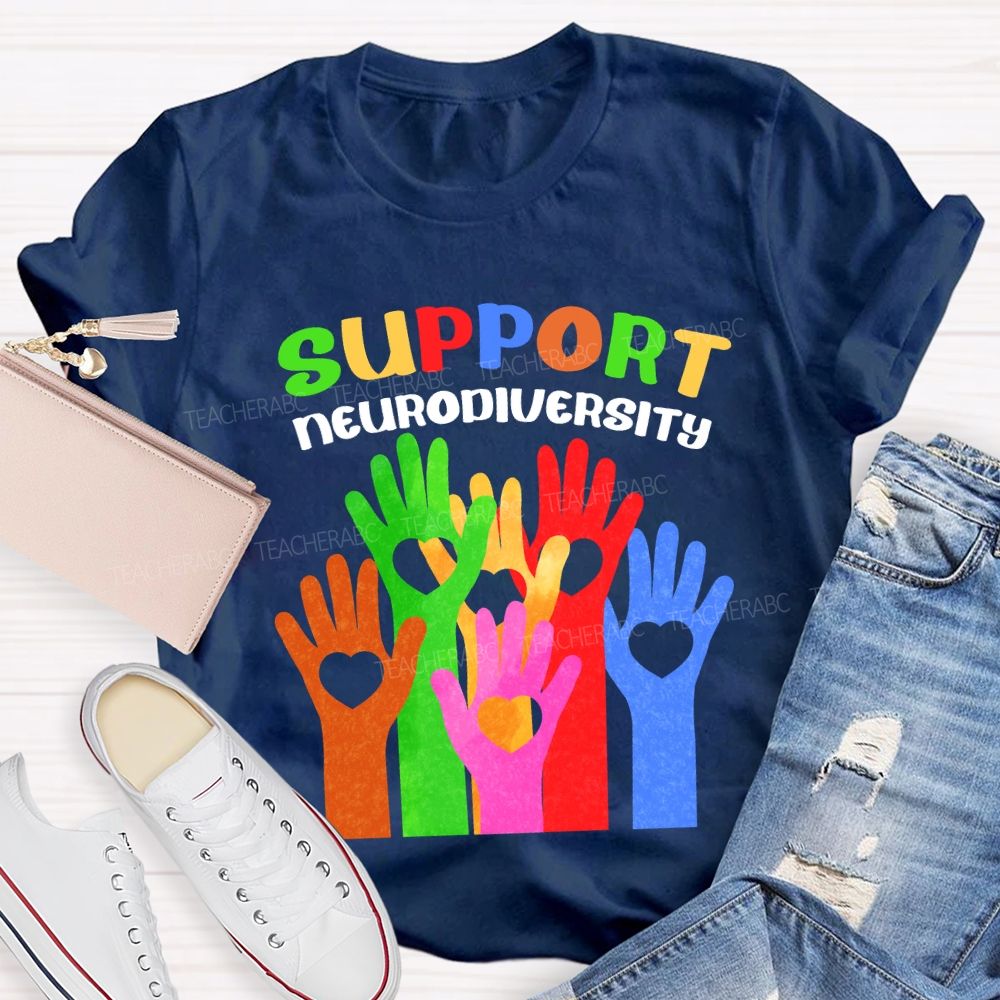 Support Neurodiversity Teacher T-shirt