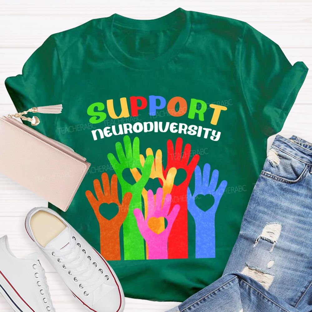 Support Neurodiversity Teacher T-shirt