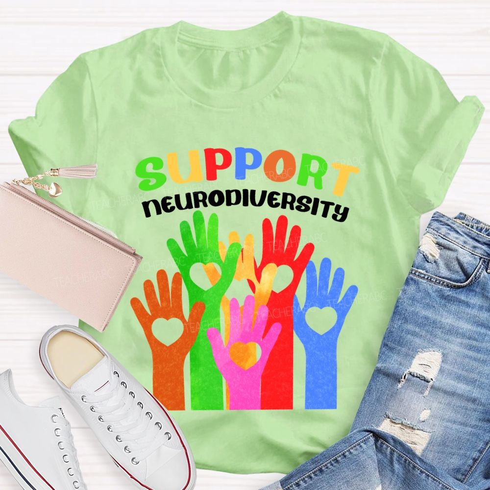 Support Neurodiversity Teacher T-shirt