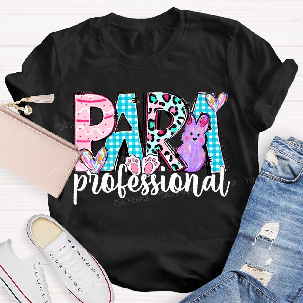 Para Professional Happy Easter Bunny And Heart T-shirt