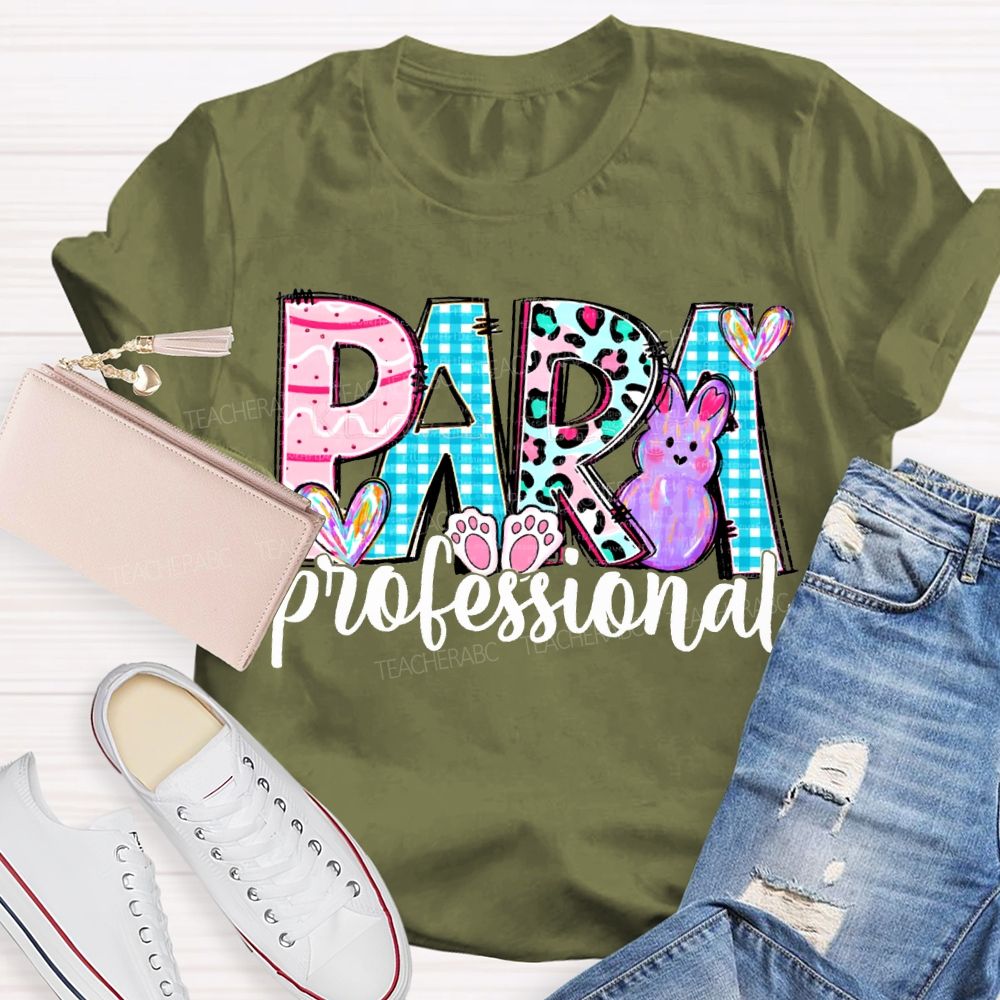 Para Professional Happy Easter Bunny And Heart T-shirt