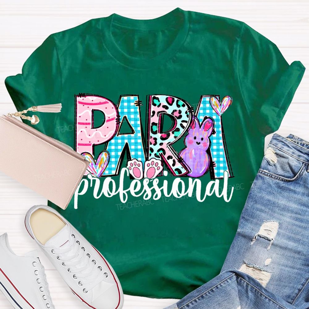 Para Professional Happy Easter Bunny And Heart T-shirt