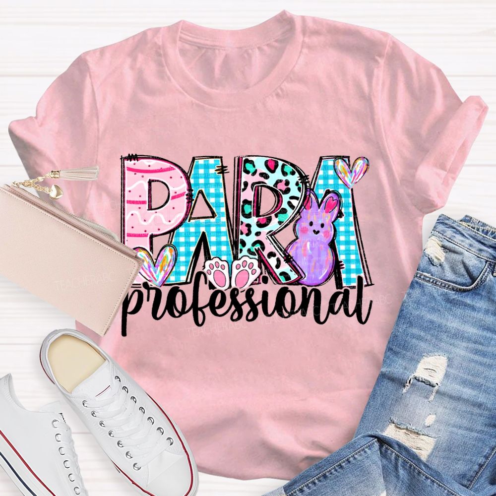 Para Professional Happy Easter Bunny And Heart T-shirt