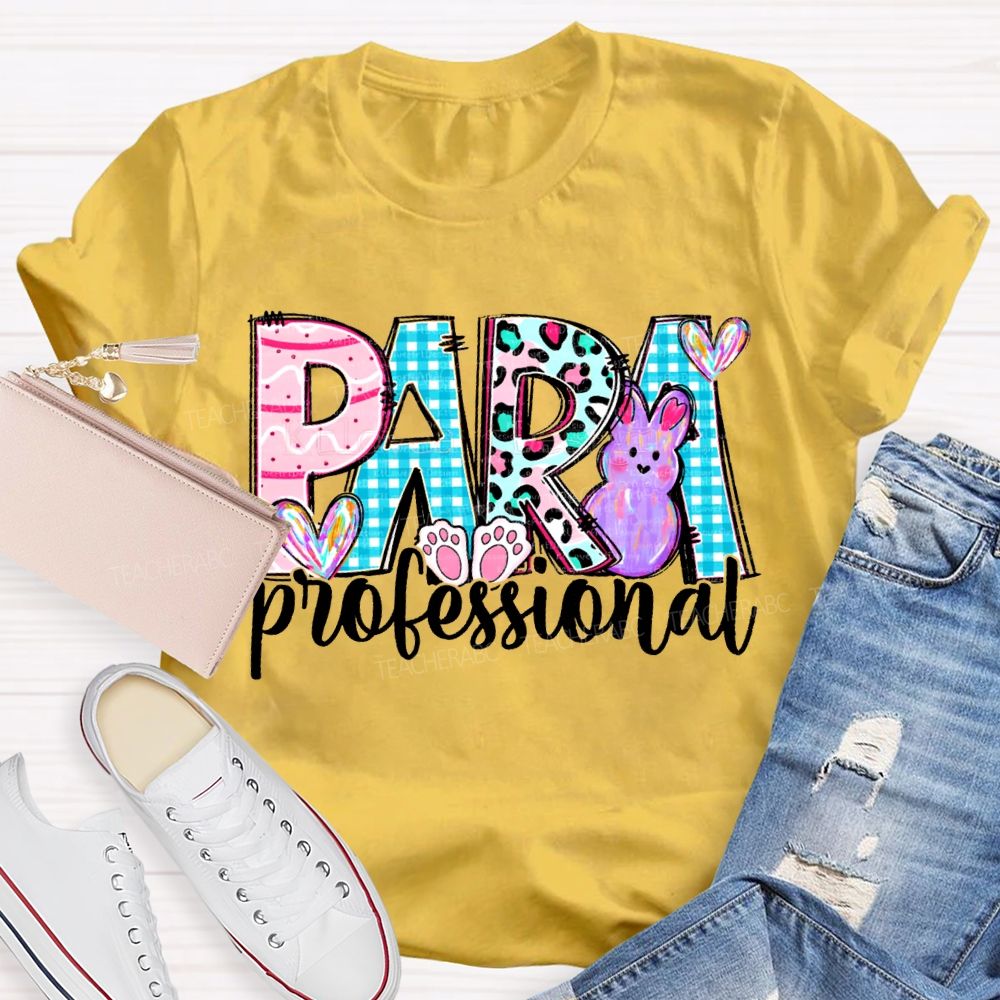 Para Professional Happy Easter Bunny And Heart T-shirt