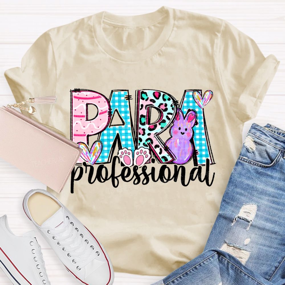 Para Professional Happy Easter Bunny And Heart T-shirt