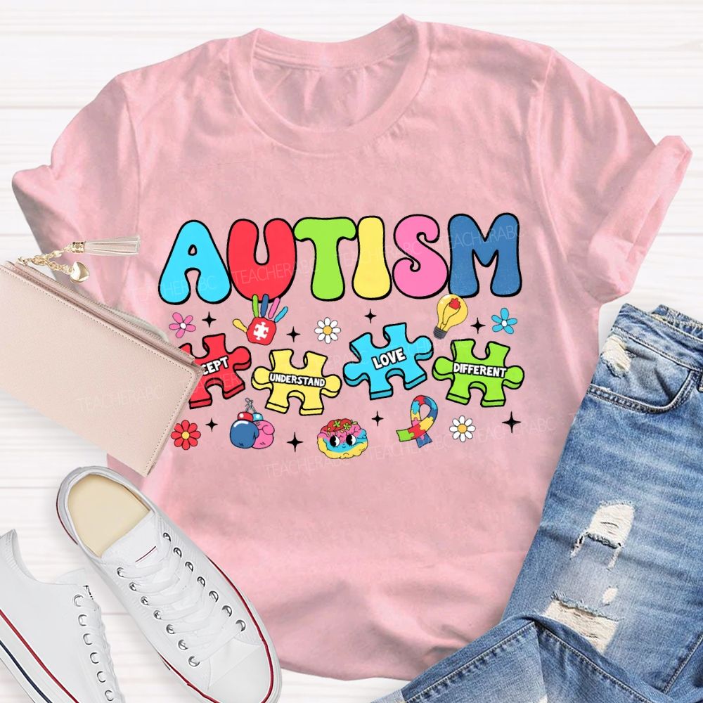 Autism Accept Understand Love Different Teacher T-shirt