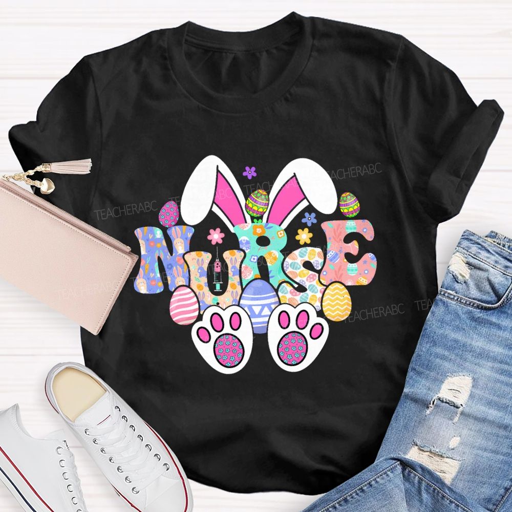 Easter Nurse Easter Egg Teacher T-shirt