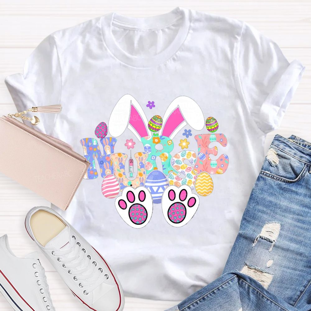 Easter Nurse Easter Egg Teacher T-shirt