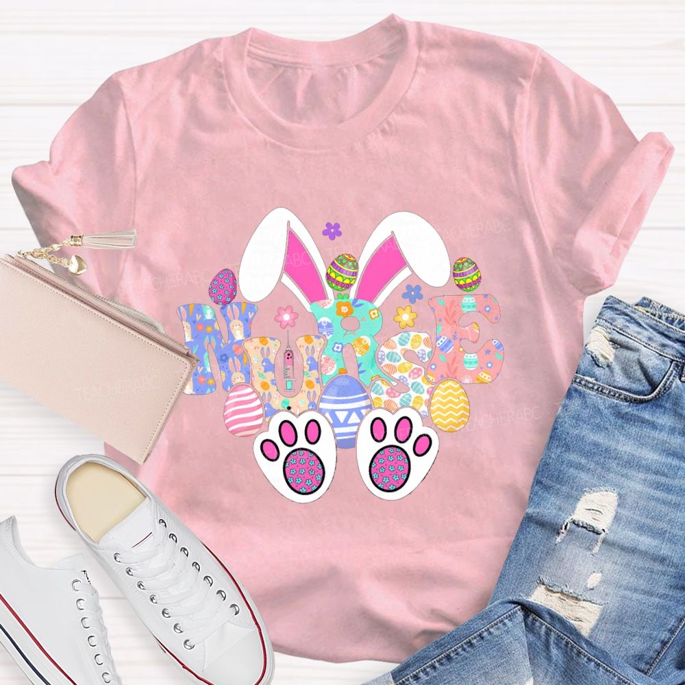Easter Nurse Easter Egg Teacher T-shirt