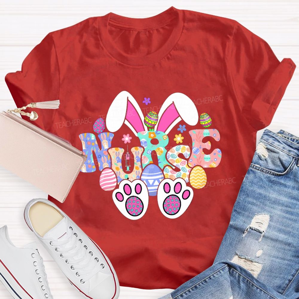 Easter Nurse Easter Egg Teacher T-shirt