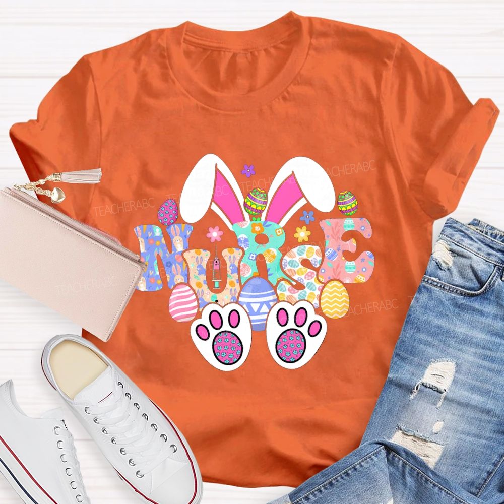 Easter Nurse Easter Egg Teacher T-shirt