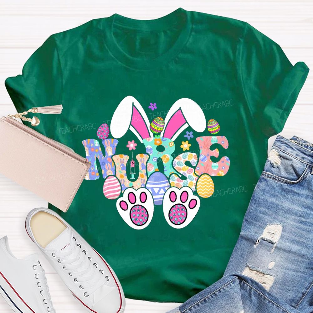 Easter Nurse Easter Egg Teacher T-shirt