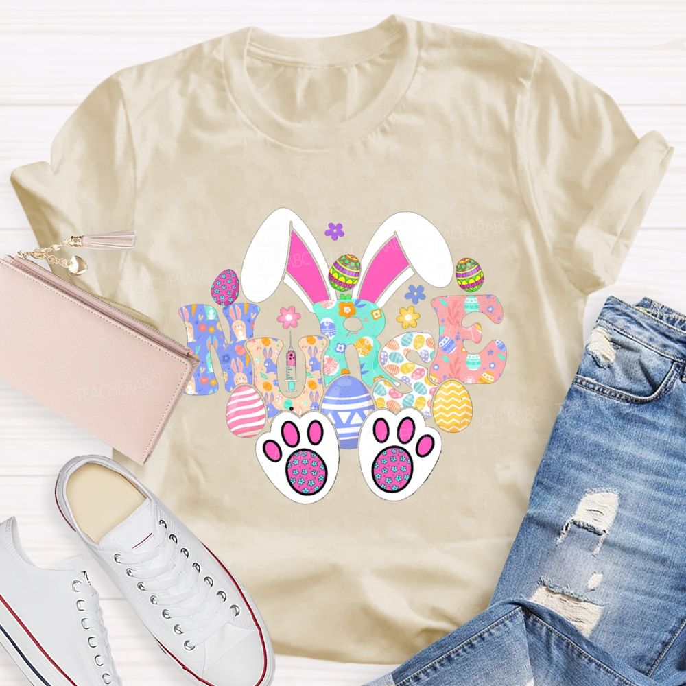 Easter Nurse Easter Egg Teacher T-shirt