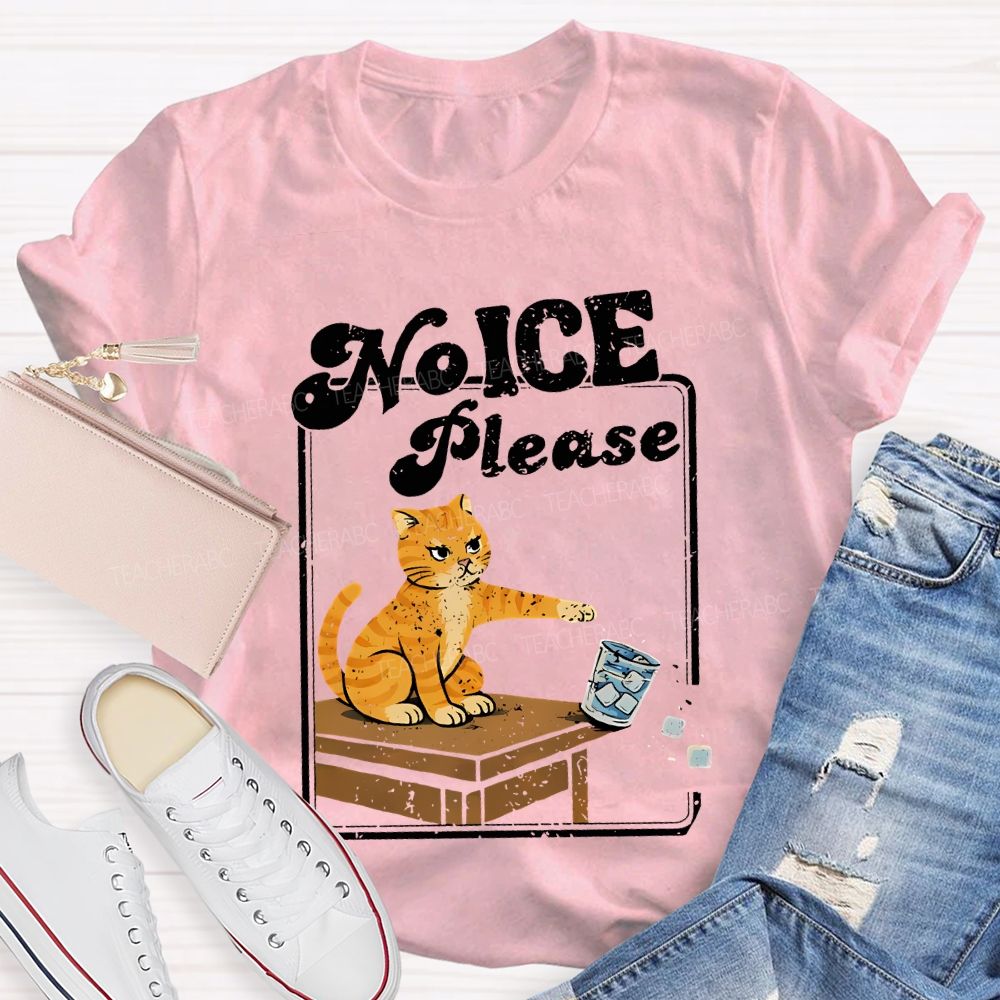 No Ice Please Cats And Ice Cubes Teacher T-shirt