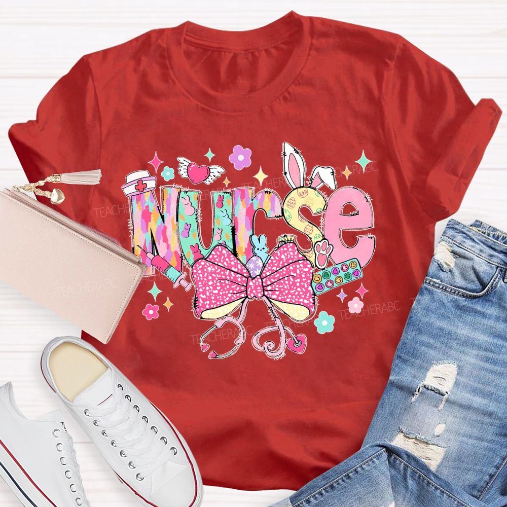 Easter Nurse Letter Teacher T-shirt