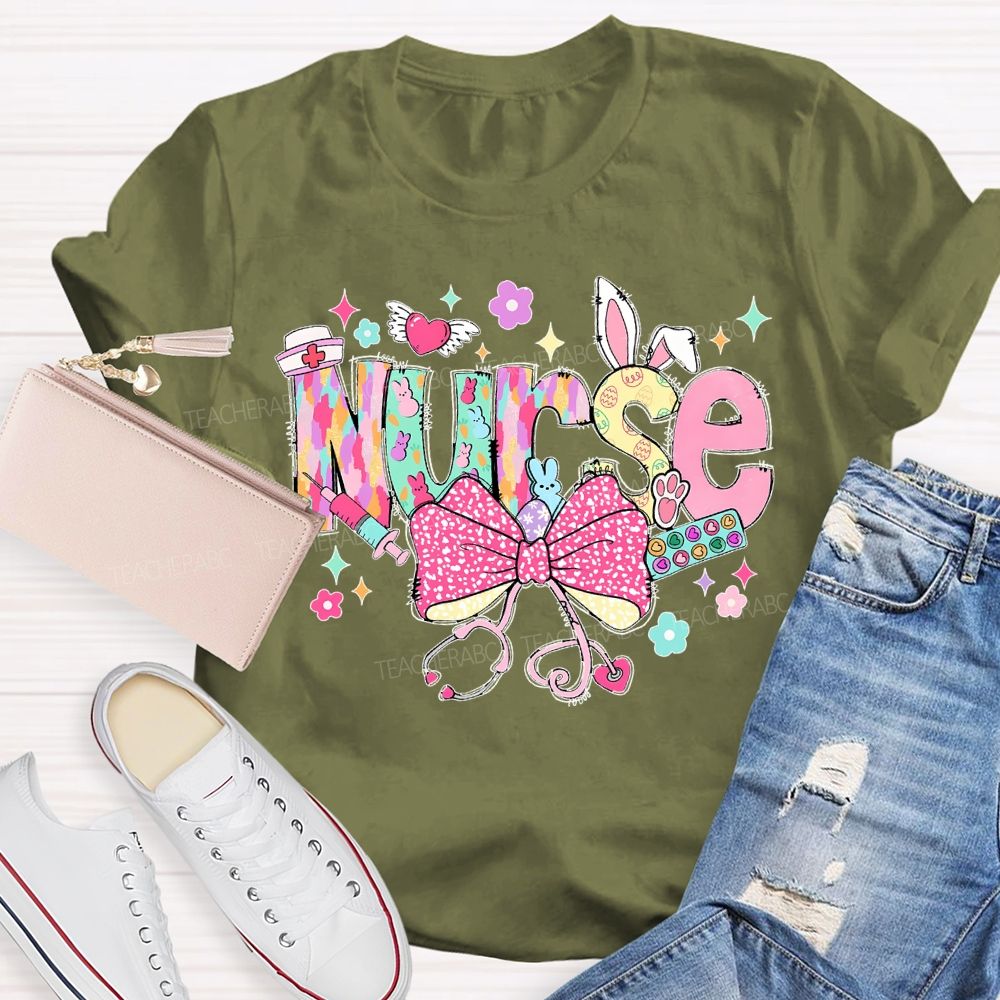 Easter Nurse Letter Teacher T-shirt