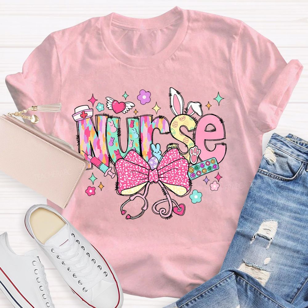Easter Nurse Letter Teacher T-shirt