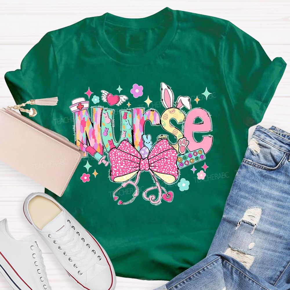 Easter Nurse Letter Teacher T-shirt