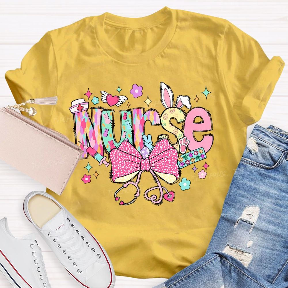 Easter Nurse Letter Teacher T-shirt