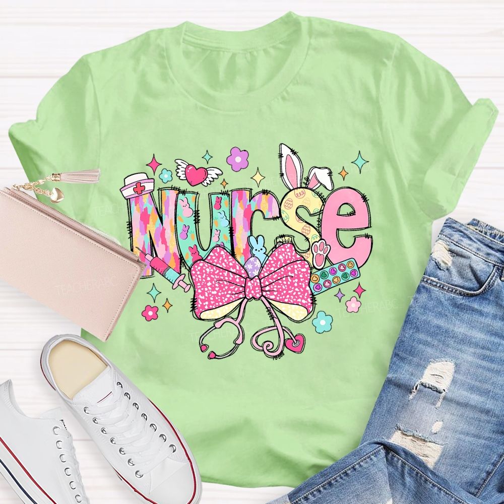 Easter Nurse Letter Teacher T-shirt