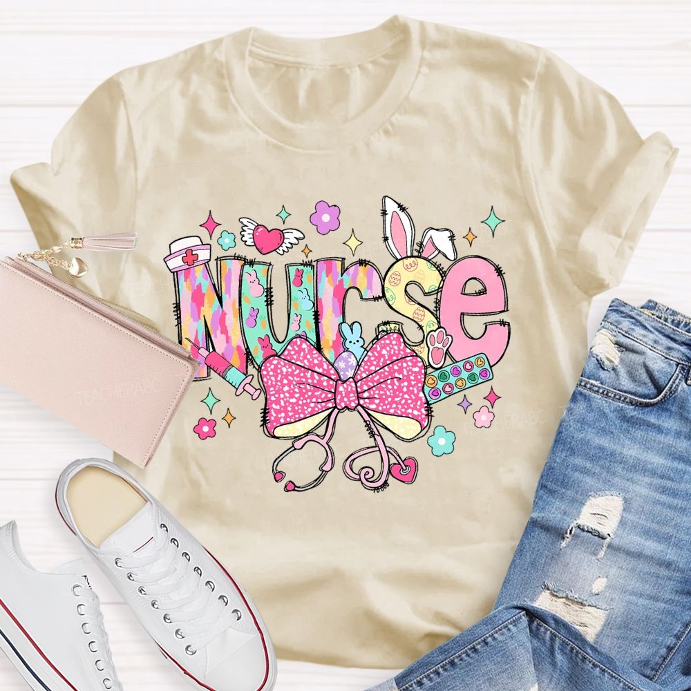 Easter Nurse Letter Teacher T-shirt