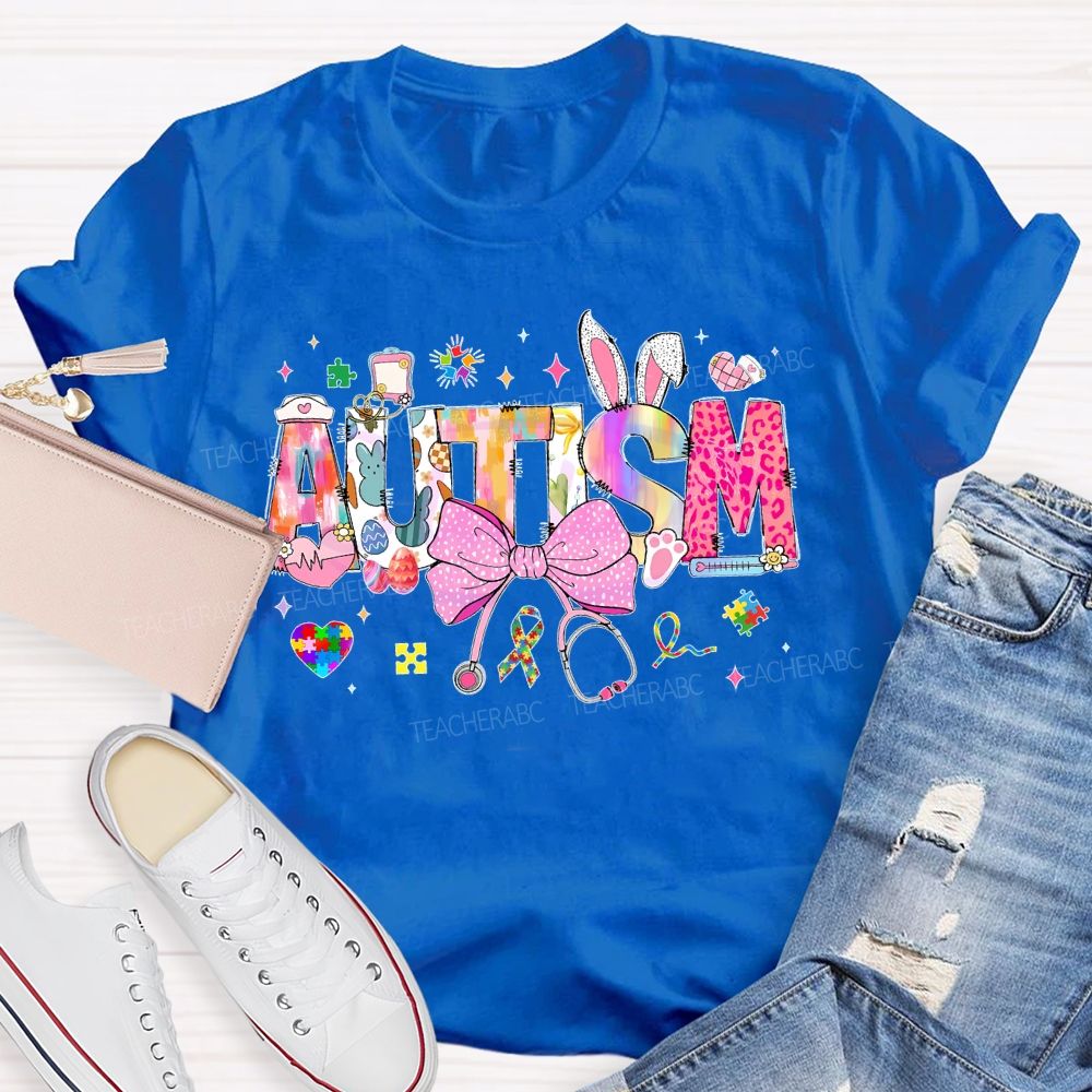 Autism Easter Teacher T-shirt
