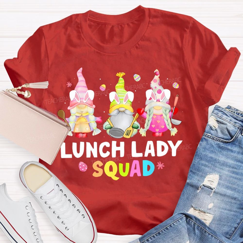 Lunch Lady Squad Cute Bunny Teacher T-shirt