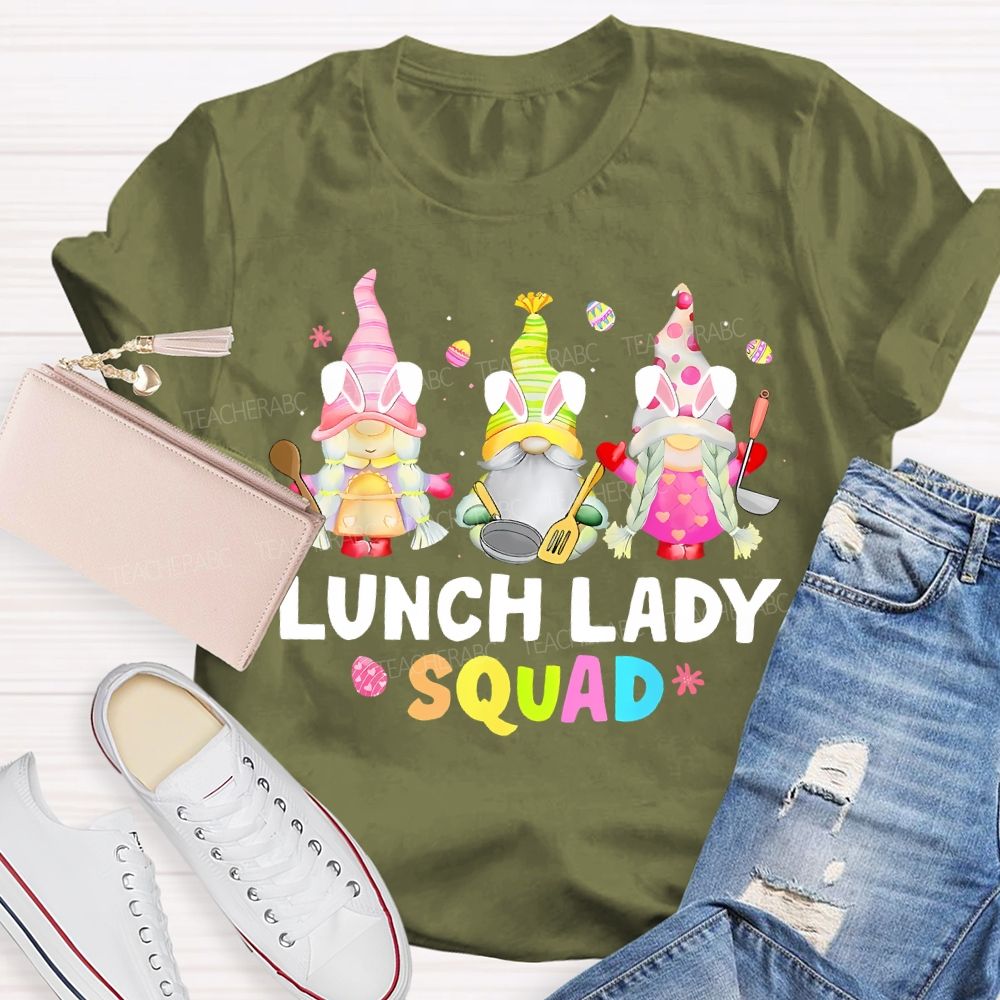 Lunch Lady Squad Cute Bunny Teacher T-shirt