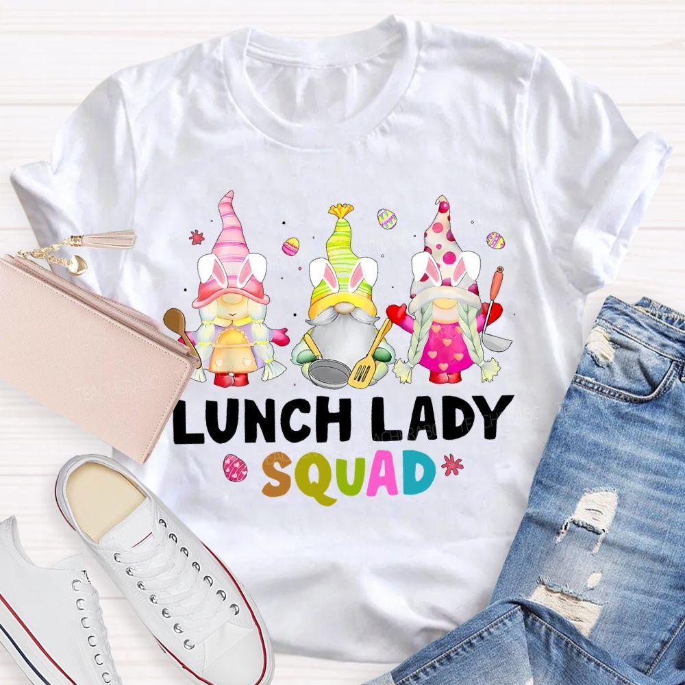 Lunch Lady Squad Cute Bunny Teacher T-shirt