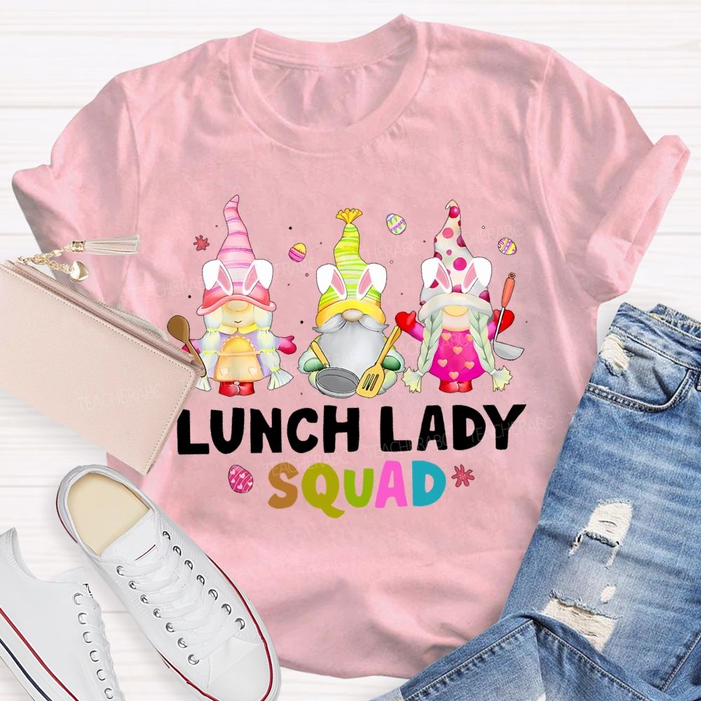 Lunch Lady Squad Cute Bunny Teacher T-shirt