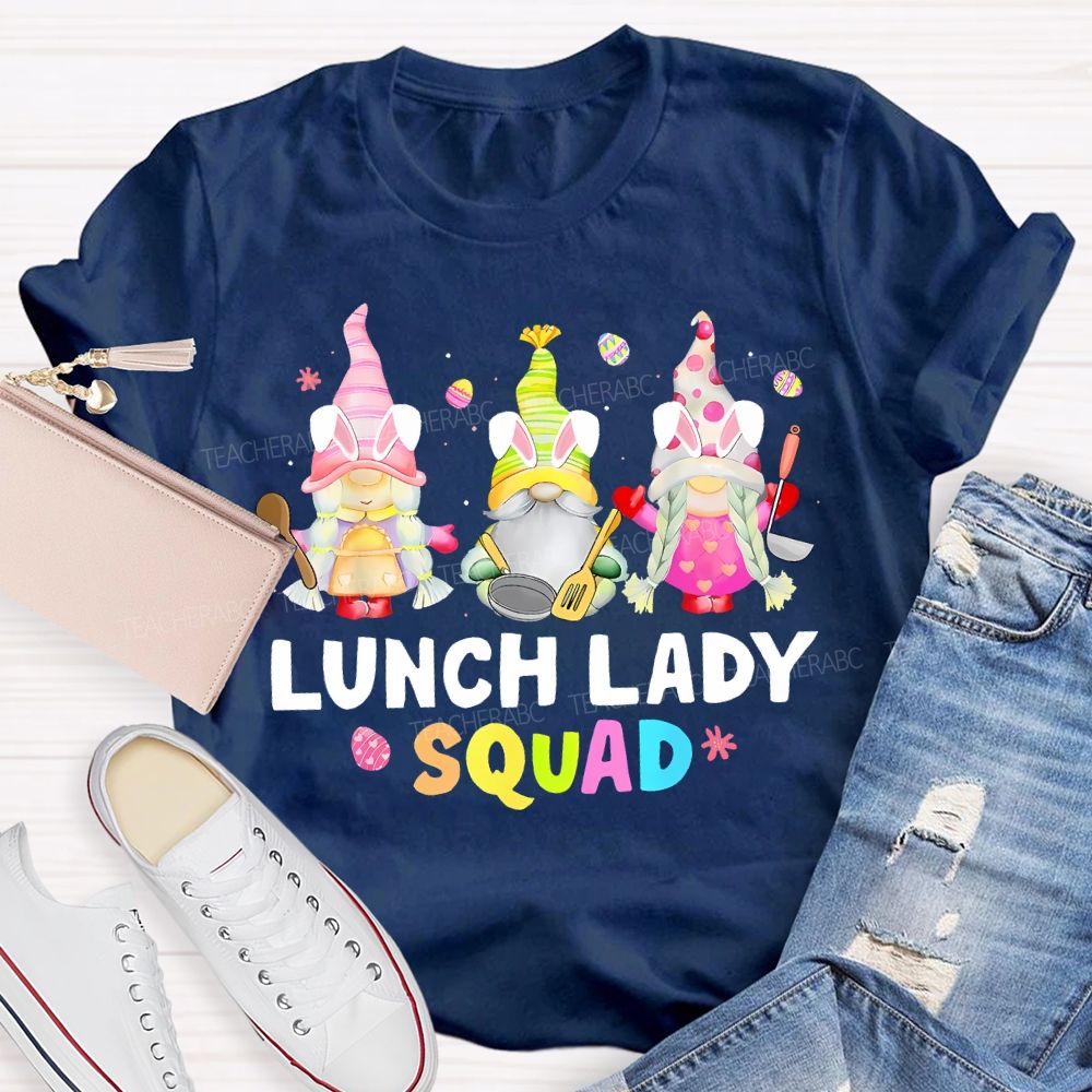 Lunch Lady Squad Cute Bunny Teacher T-shirt