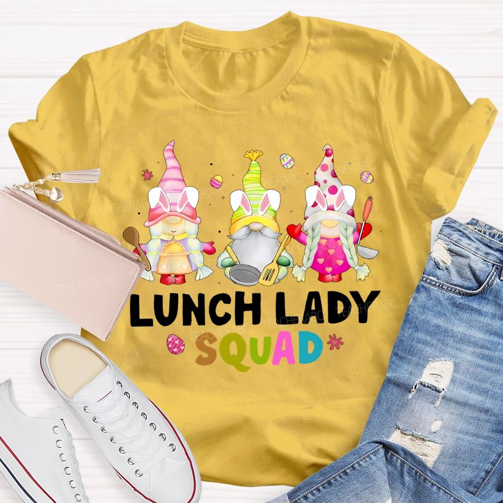 Lunch Lady Squad Cute Bunny Teacher T-shirt