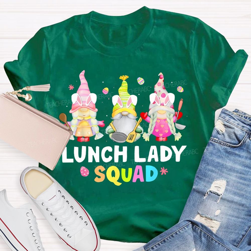 Lunch Lady Squad Cute Bunny Teacher T-shirt