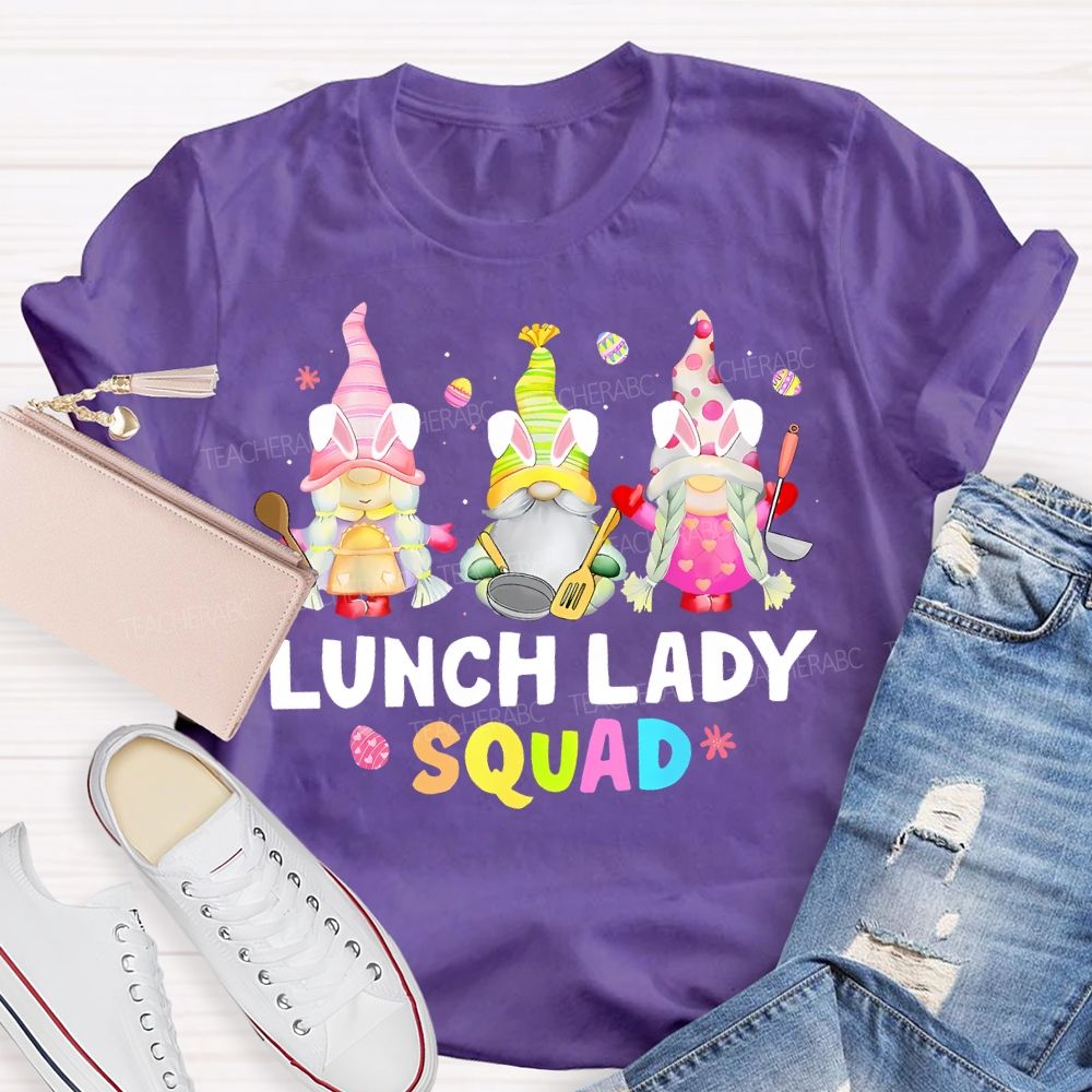 Lunch Lady Squad Cute Bunny Teacher T-shirt