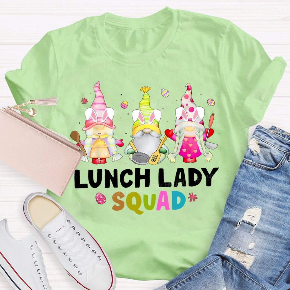 Lunch Lady Squad Cute Bunny Teacher T-shirt