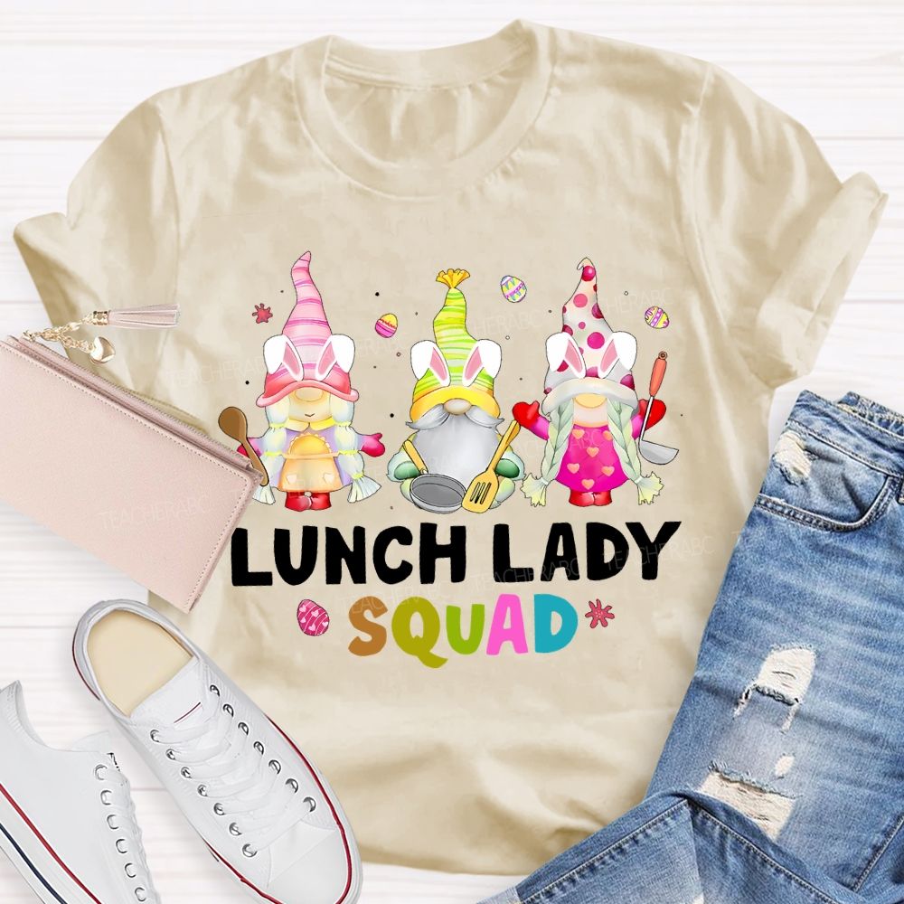 Lunch Lady Squad Cute Bunny Teacher T-shirt