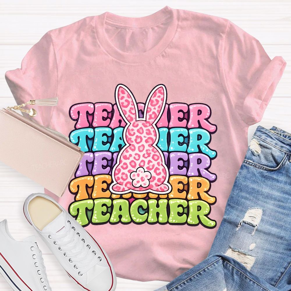 Teacher Easter Bunny Graphics  Teacher T-shirt