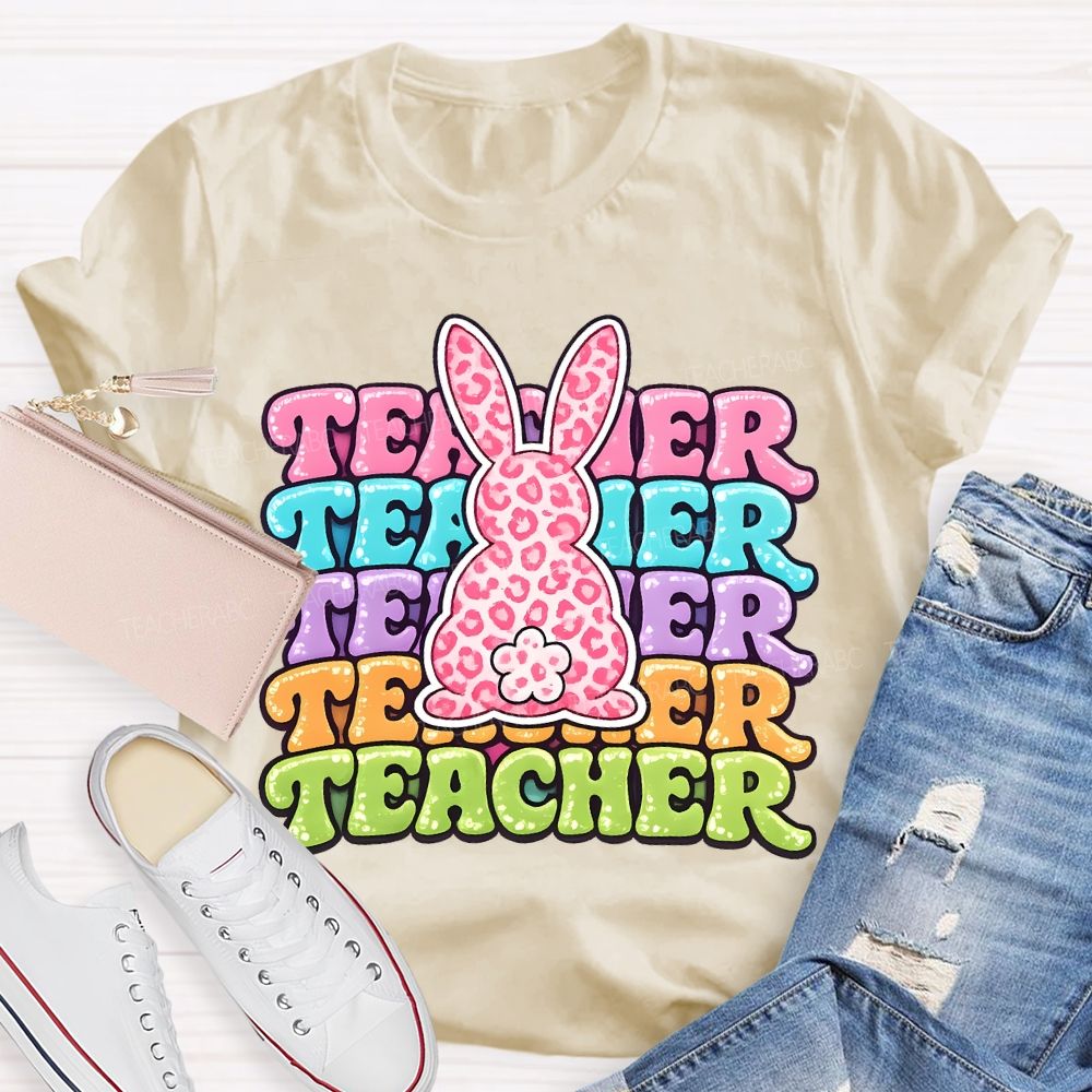 Teacher Easter Bunny Graphics  Teacher T-shirt