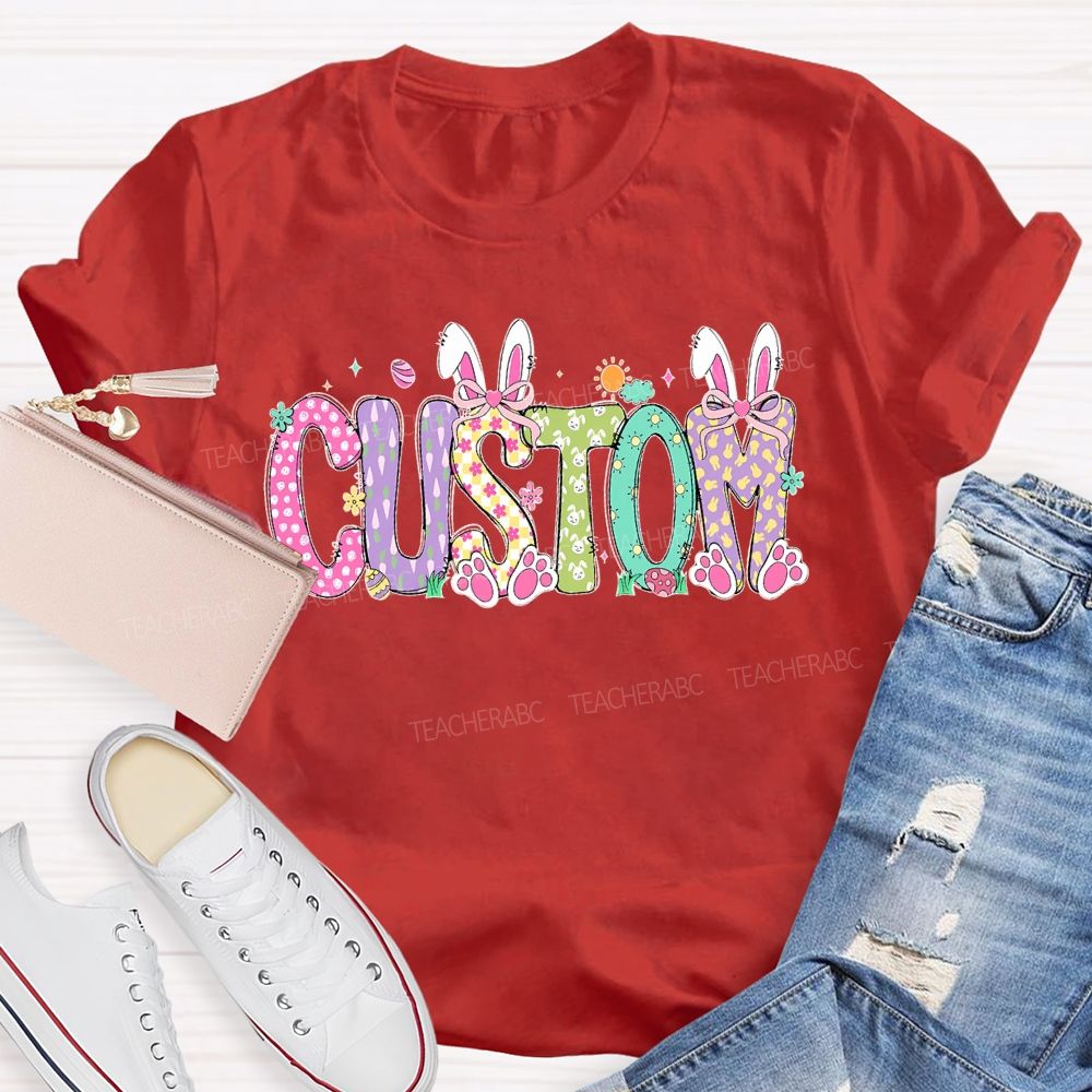 Personalized Custom Easter Teacher T-shirt