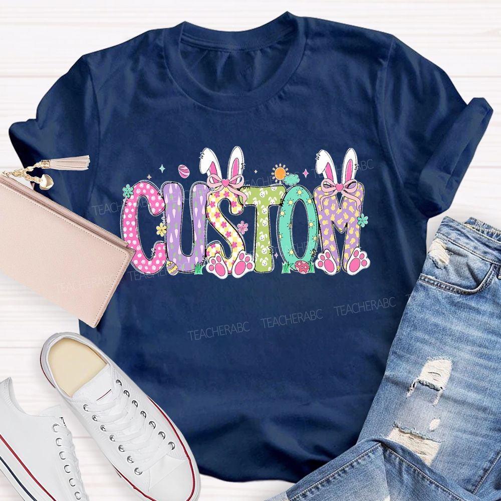 Personalized Custom Easter Teacher T-shirt