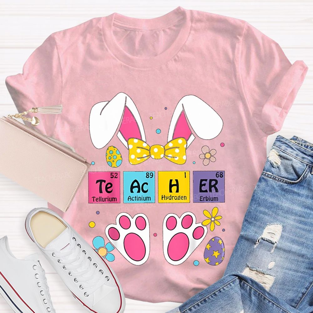 Teacher Bunny Easter Egg Graphics  Teacher T-shirt